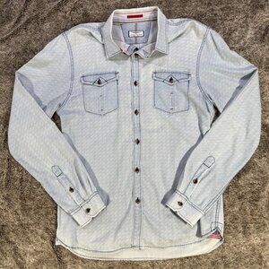 Across The Pond Men's Long Sleeve Button Up Sz M